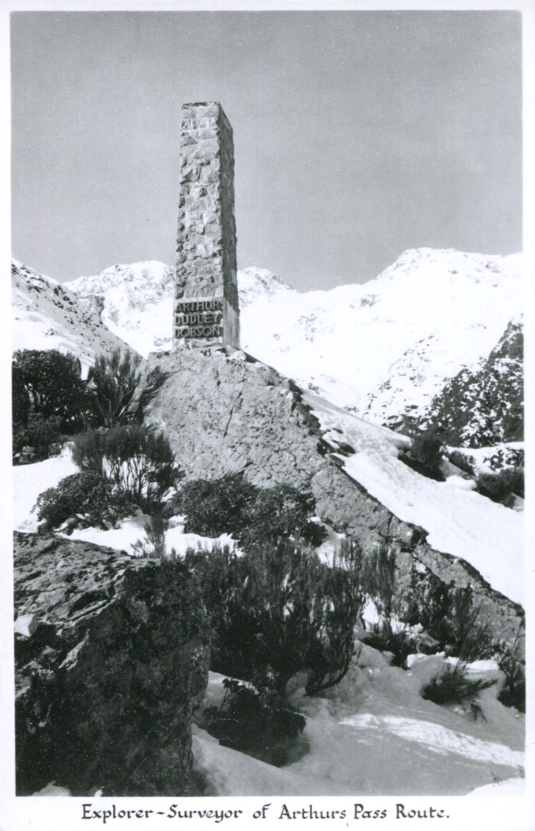 Arthur's Pass - Arthur Dudley Dobson Monument