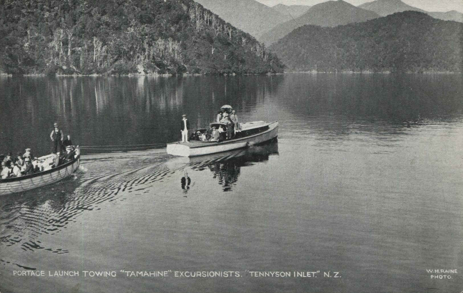 Portage Launch Towing "Tamahine" Excursionists